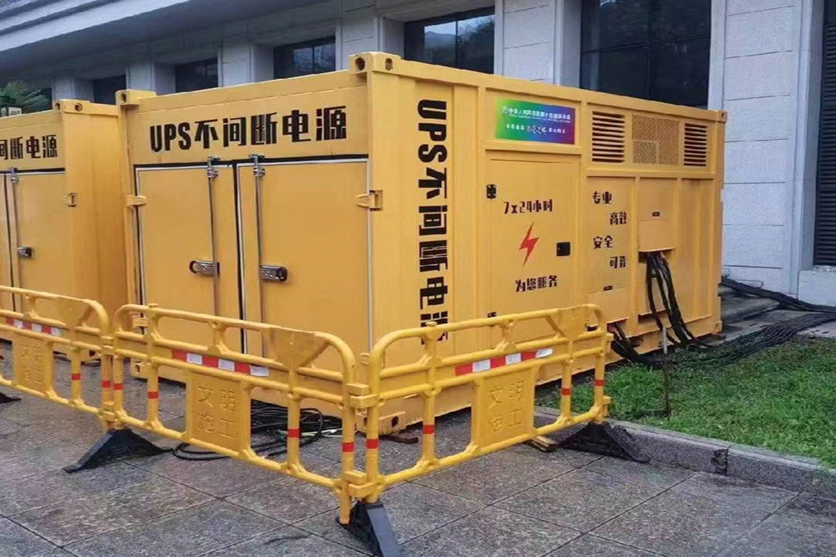 洛阳发电机租赁施工现场