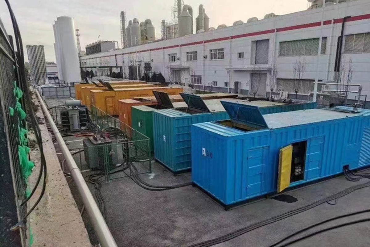 洛阳发电机租赁施工现场